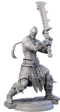 Orc warrior ork figurka rpg dnd druk 3d 8k