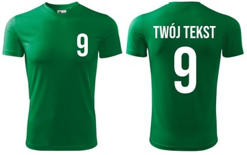 Koszulka piłkarska sportowa personalizowana z własnym napisem i numerem XXL