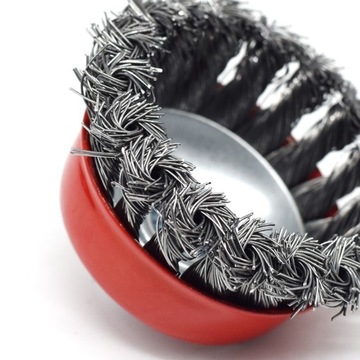 SZCZOTKA NA WIERTARKĘ WKRĘTARKĘ DRUCIANA 125mm XXL