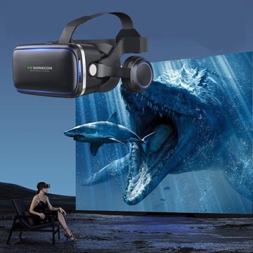 3D VR-ОЧКИ ДЛЯ ИГРОВОГО ТЕЛЕФОНА Android/iOS СО СТЕРЕОНУШНИКАМИ HI-FI