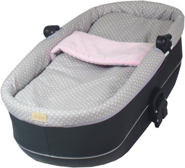 ZESTAW DO GONDOLI POŚCIEL+WKŁADKA+MATERACYK GROSZEK / RÓŻOWY