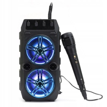 Radio przenośne Bluetooth GŁOŚNIK mikrofon Boombox KARAOKE KOLORY
