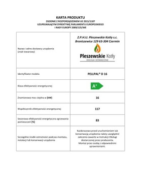 Дровяной котел 16 кВт, бункер, 5 класс PellPal D