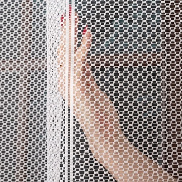 Firana na metry żakard 250 Dzika Siatka