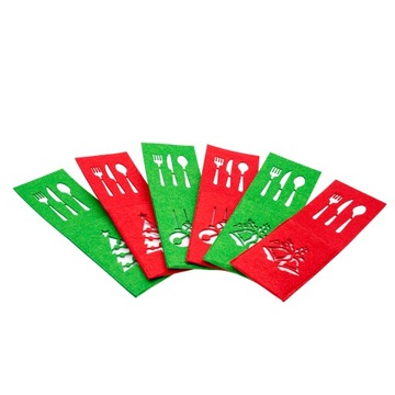 РОЖДЕСТВЕНСКИЕ ЧЕХОЛЫ ДЛЯ СТОЛОВЫХ ПРИБОРОВ, ТРАВЯНЫЕ РОЖДЕСТВЕНСКИЕ ПРИБОРЫ