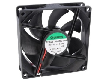 Wentylator przemysłowy SUNON 92x92x25 12V DC 2W