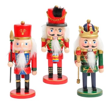 3Pcs 15cm Nutcracker Soldiers Standing Classic