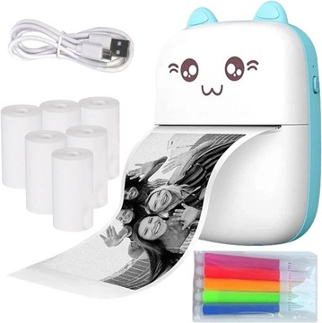 Портативный термопринтер без чернил, беспроводной