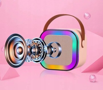 ПОРТАТИВНЫЙ ДИНАМИК BLUETOOTH НАБОР КАРАОКЕ RGB С 2 USB-МИКРОФОНАМИ