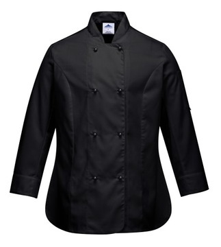 Taliowana damska bluza kucharska Rachel XXL CZARNA