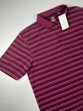 Мужская спортивная рубашка-поло CUTTER&BUCK в полоску Drytec, размер XL