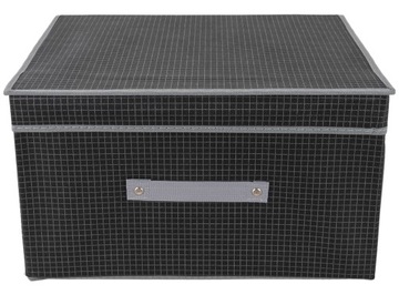 PUDEŁKO POJEMNIK ZAMYKANY ORGANIZER USZTYWNIANY NA UBRANIA POŚCIEL 50x40x30