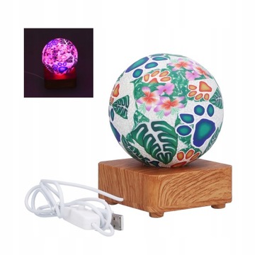 RGB szklana kula lampa stołowa zasilana przez USB