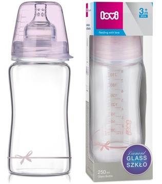 Стеклянная бутылка LOVI DIAMOND GLASS 250 мл Baby Sho