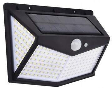 СОЛНЕЧНАЯ ЛАМПА С ДАТЧИКОМ ДВИЖЕНИЯ И СУМЕРКА 208LED