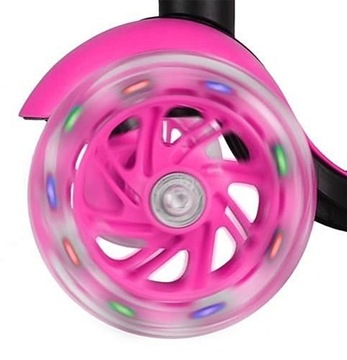 Трёхколесный детский балансировочный самокат, регулируемый, с корзиной.