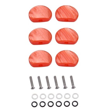 de-6 шт. колышки для настройки гитары, колки, кнопки, колпачки, ручки оранжевого цвета