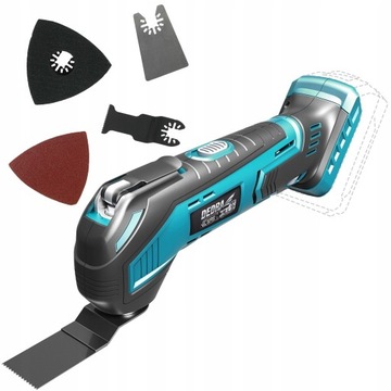 DEDRA URZĄDZENIE WIELOFUNKCYJNE SZLIFIERKA18V MultiTool DED7059 REGULACJA