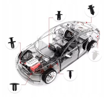 АВТОМОБИЛЬНЫЕ ЗАЖИМЫ ДЛЯ ОБИВКИ АВТОМОБИЛЯ 100 шт.