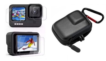 Twarde etui + Szkło Hartowane zestaw do GoPro 12 11 10 9