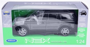 VOLVO XC90 MODEL METALOWY WELLY 1:24 GRAFITOWY