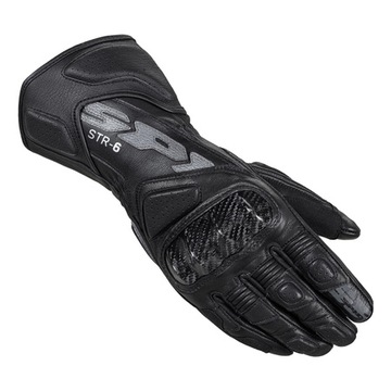 Спортивные мотоперчатки SPIDI STR-6 BLACK черные БЕСПЛАТНО