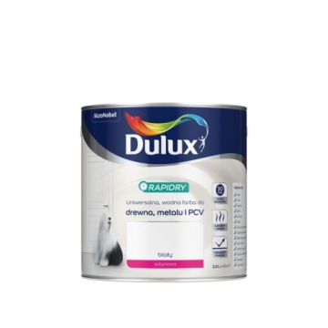 DULUX RAPIDRY ЭМАЛЬ АТЛАСНАЯ БЕЛАЯ КРАСКА 2,5л