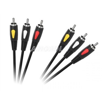 Kabel 3RCA-3RCA 1m chinch Cabletech Eco-Line