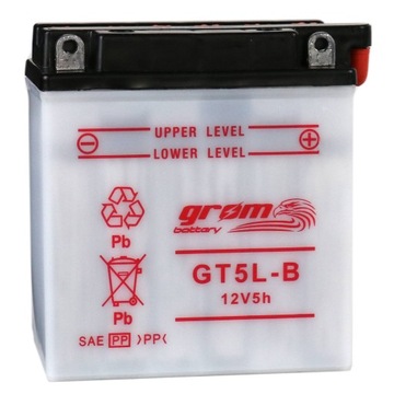 AKUMULATOR GROM GT5L-B 12V 5Ah 80A KATOWICE