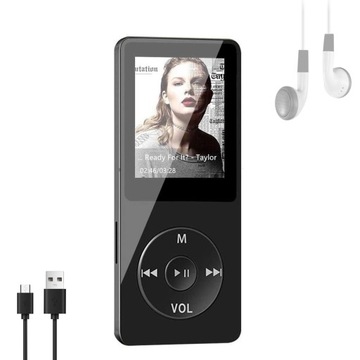 Odtwarzacz MP3 o pojemności 16GB z głośnikami i słuchawkami przenośny