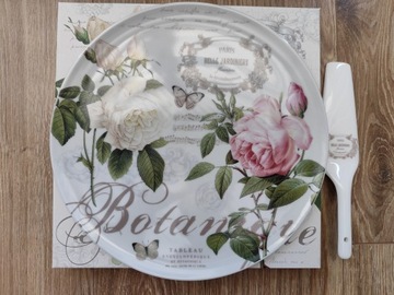 Patera porcelanowa półmisek z łopatką Jardin