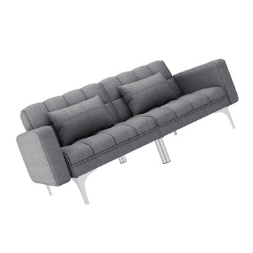 ROZKŁADANA DWUOSOBOWA SOFA ==== JASNOSZARA TKANINA