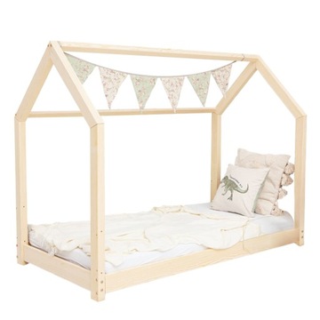 Łóżko Domek dla Dzieci w stylu Skandynawskim Bell 80x190