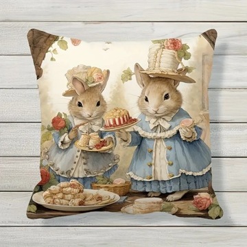 Dekoracyjna poszewka na poduszkę retro nostalgia myszki 45x45