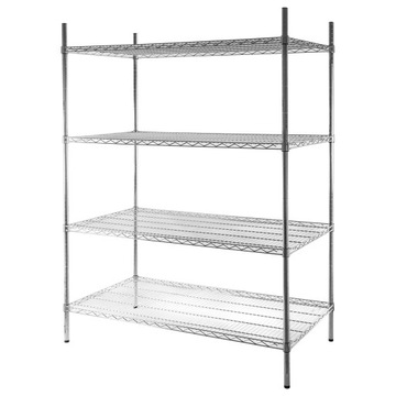 ГАСТРОНОМИЧНАЯ складская полка проволочная, 4 ПОЛКИ, 180х180х60см Мега-М