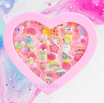 ЮВЕЛИРНЫЕ КОЛЬЦА ДЛЯ ДЕВОЧЕК набор 36 шт.