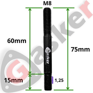 ŠROUB ŠPUNT KOLEKTORU VÝFUKOVÉHO M8X60 DIN 835