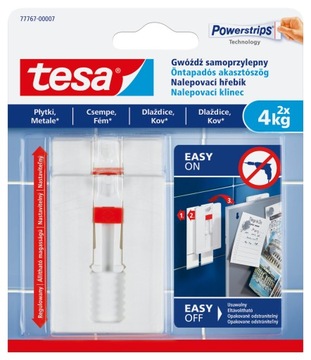 Regulowany gwóźdź samoprzylepny do 4kg 2szt TESA