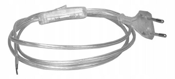 Kabel sieciowy 3M przewód z wtyczką płas włącznikiem wyłącznikiem BEZBARWNY