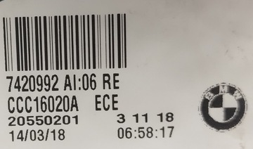 37 BMW F22 F23 F87 LCI FACELIFT SVĚTLO PRAVÁ ZADNÍ 7420992 14.03.18