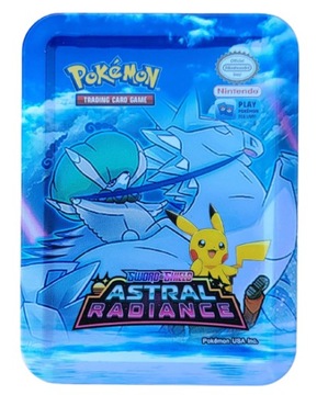 POKEMON PUSZKA METALOWA KARTY KOLEKCJONERSKIE