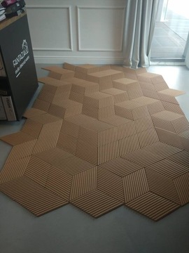 Дизайнерская пробковая панель NAVY 3D STRIPE