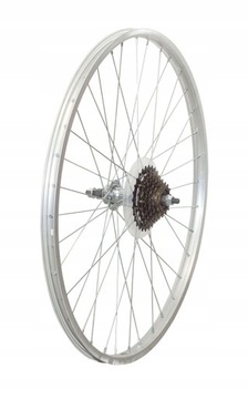 Koło tył 26'' ALUMINIOWE + WOLNOBIEG SHIMANO 7rz.