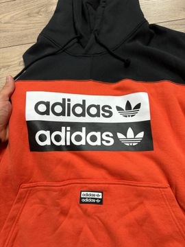 ADIDAS ORIGINALS BLUZA KANGURKA CZARNO POMARANCZOWA XL/XXL