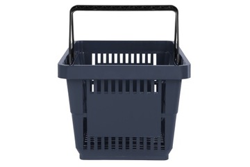 Тележка для двух оцинкованных корзин + 2 шт. Корзина для покупок Графит 22л Комплект.