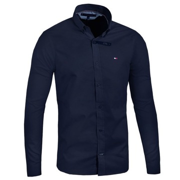 Tommy Hilfiger koszula męska Core slim fit Promocja Granatowa XL