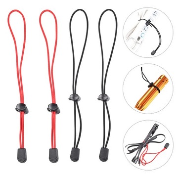 Черные кабельные стяжки BUNGEE CORD CARRY, 4 шт.