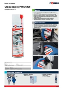 Специальное масло Forch S408 PTFE 500мл