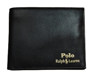Czarny skórzany elegancki portfel męski Polo Ralph Lauren