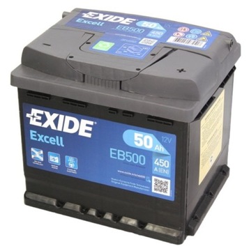 АККУМУЛЯТОР EXIDE EXCELL 50 Ач 450 А EB500